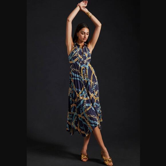 Anthropologie Maeve Print Midi Shirt Dress - New - Small - Picture 1 of 6